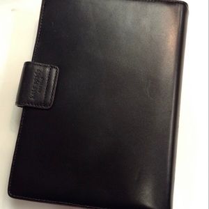 Kate Spade Planner Organizer Black Leather Snap